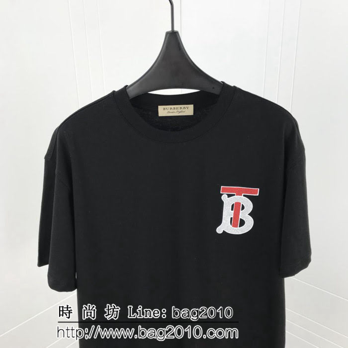 BURBERRY巴寶莉 19ss 限時24小時 BBR x Riccardo Tisci 限量專屬標識 黑色短袖T恤 男女同款 ydi1794